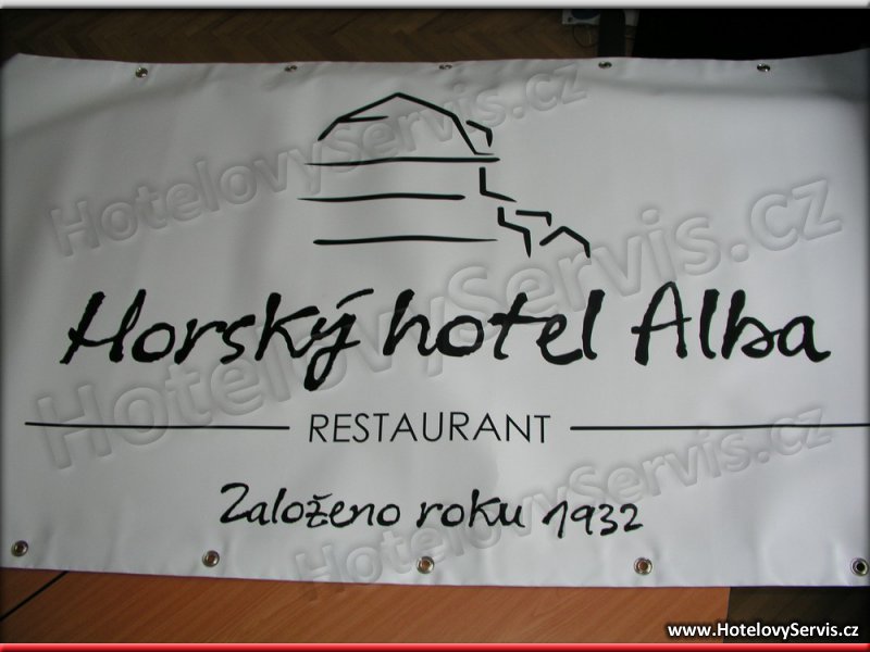 banner horského hotelu ALBA