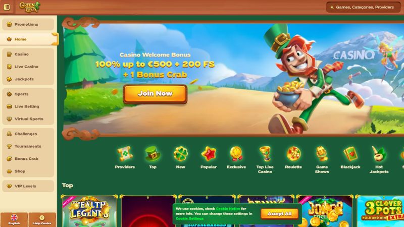 GreenLuck Casino screenshot